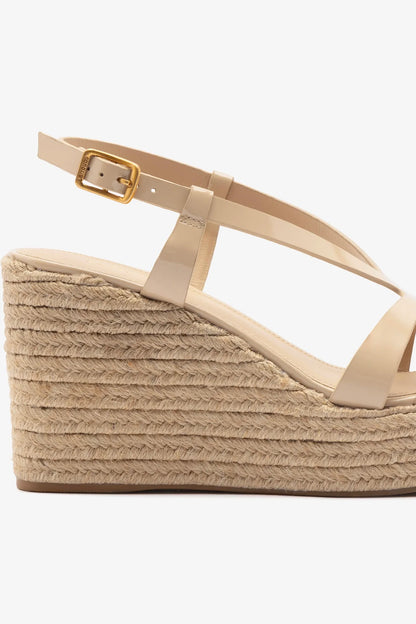 Daphne Espadrille Sandal Sand Patent Leather