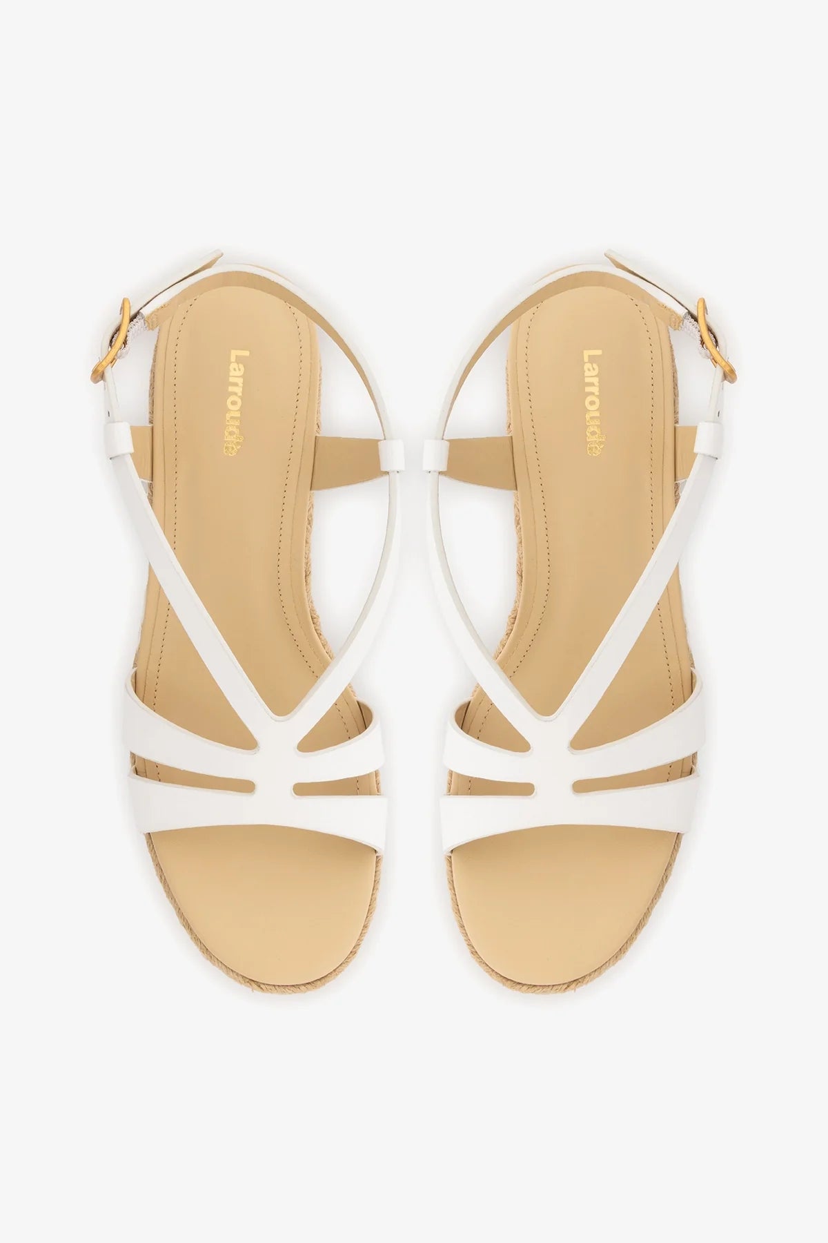 Daphne Espadrille Sandal White Patent Leather