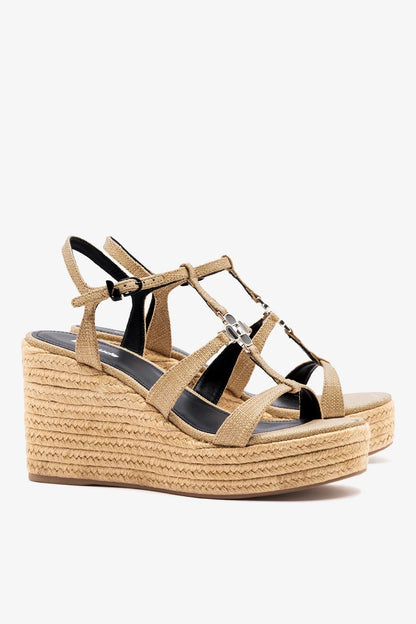 Hana Espadrille Sandal Beige Raffia