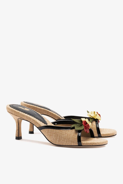 Juliette Mule Beige Raffia