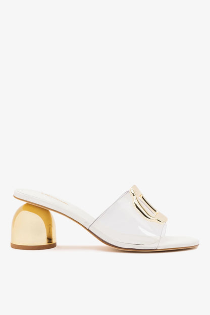 Margherita Clear Mule White Leather