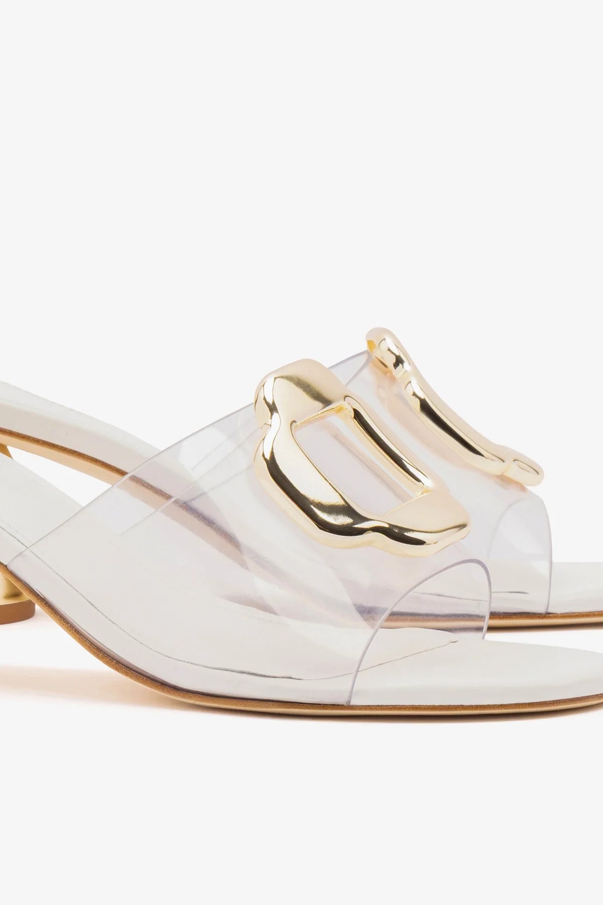 Margherita Clear Mule White Leather