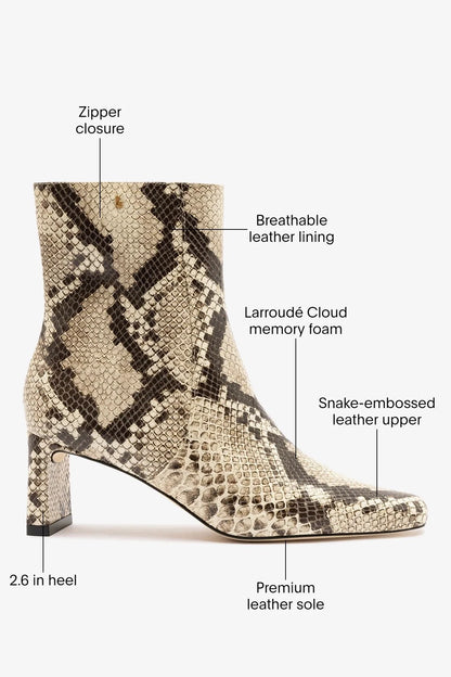 Alexis Boot Neutral Snake Leather