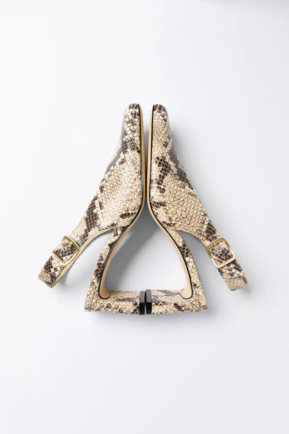 Katie Pump Neutral Snake Leather