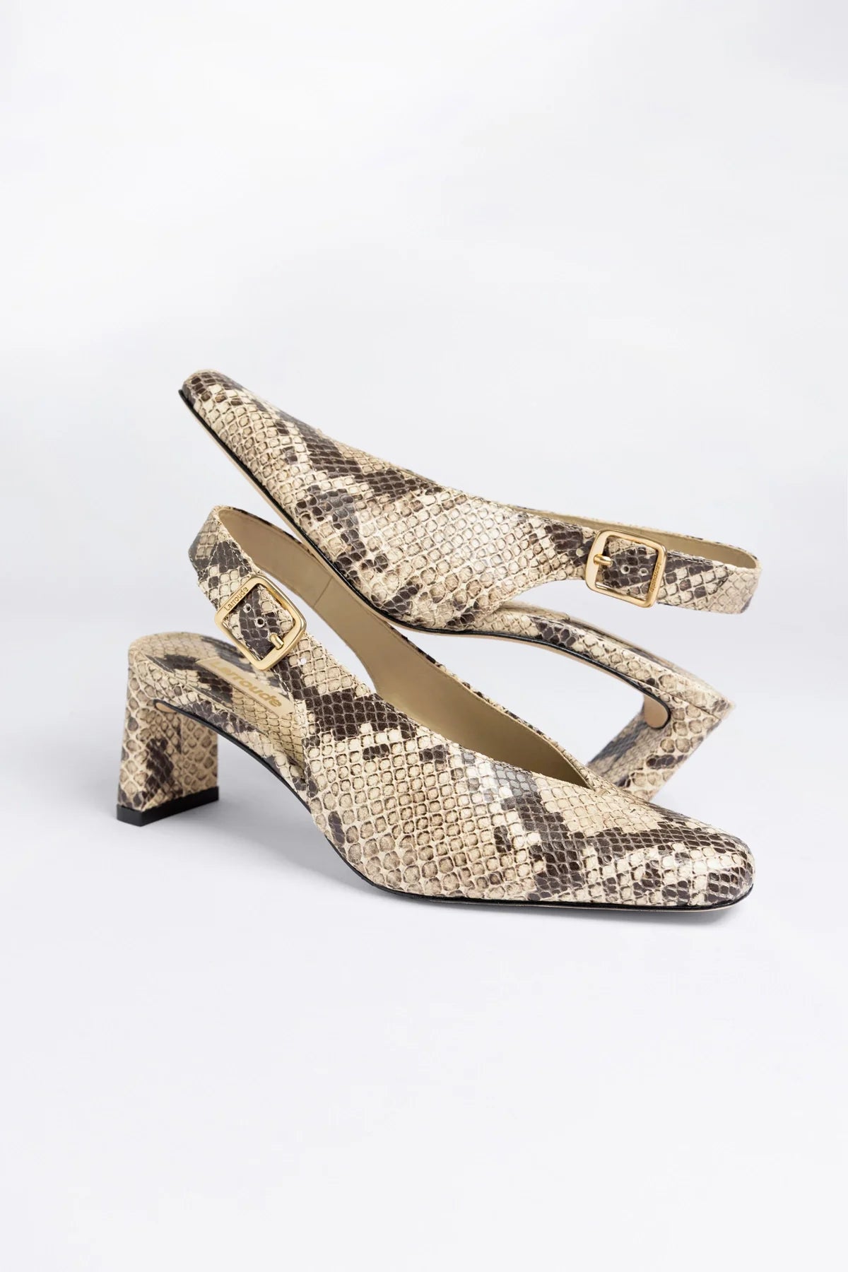 Katie Pump Neutral Snake Leather