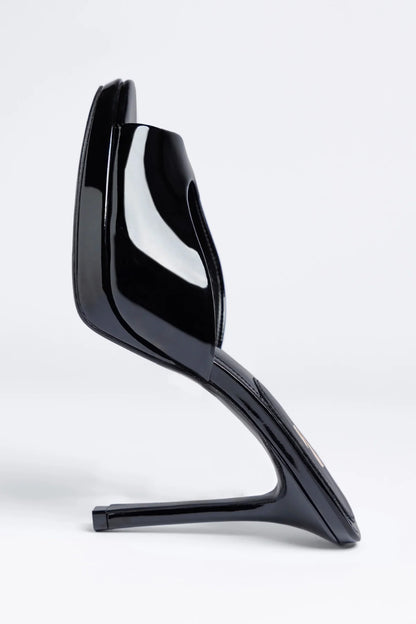 Jasmine Platform Mule Black Patent Leather