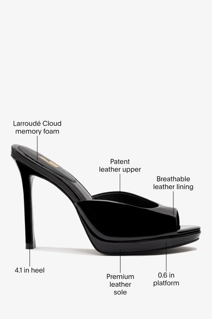 Jasmine Platform Mule Black Patent Leather