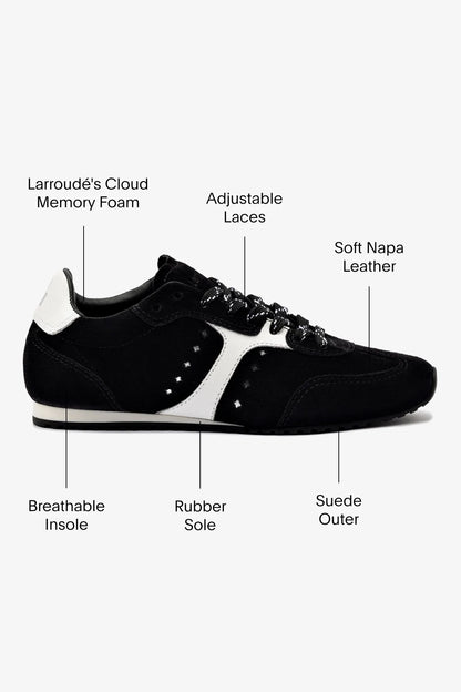 Stella Sneaker In Black Suede