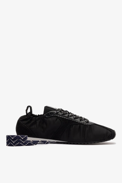 Stella Lite Sneaker In Black Nylon and Suede
