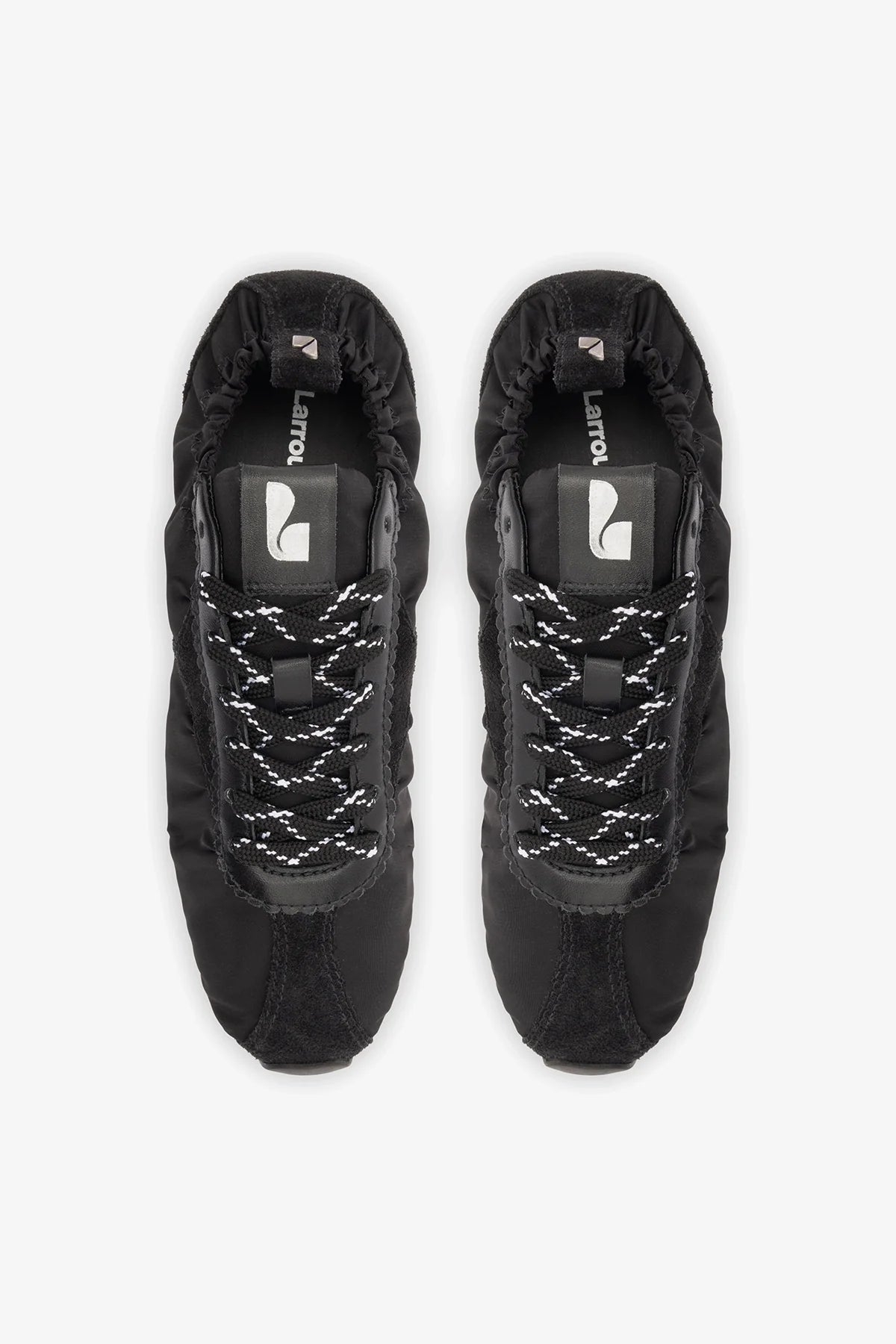 Stella Lite Sneaker In Black Nylon and Suede