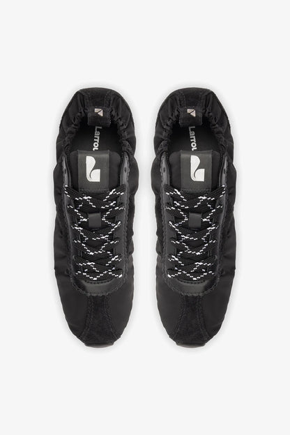Stella Lite Sneaker In Black Nylon and Suede