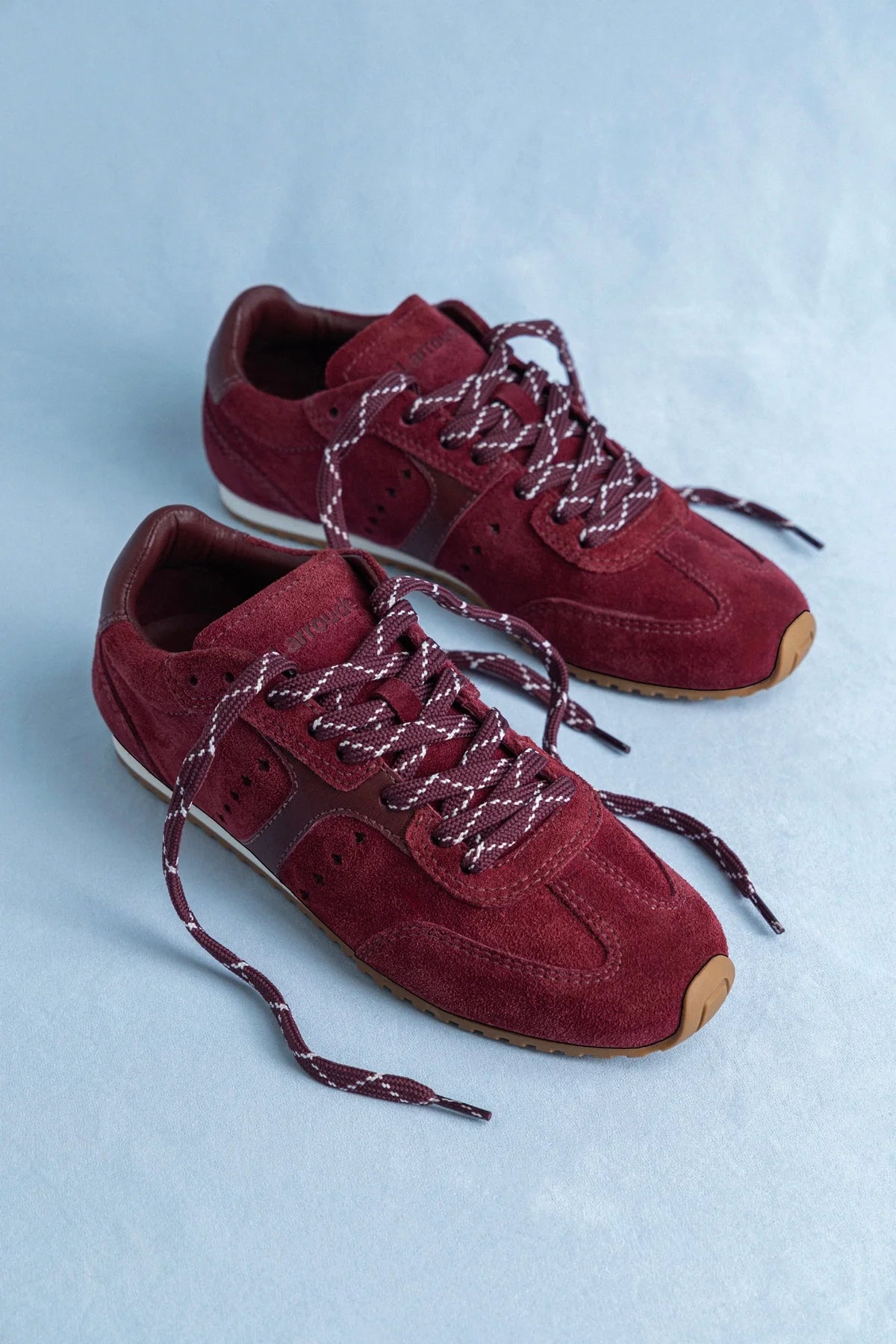Stella Sneaker In Burgundy Suede