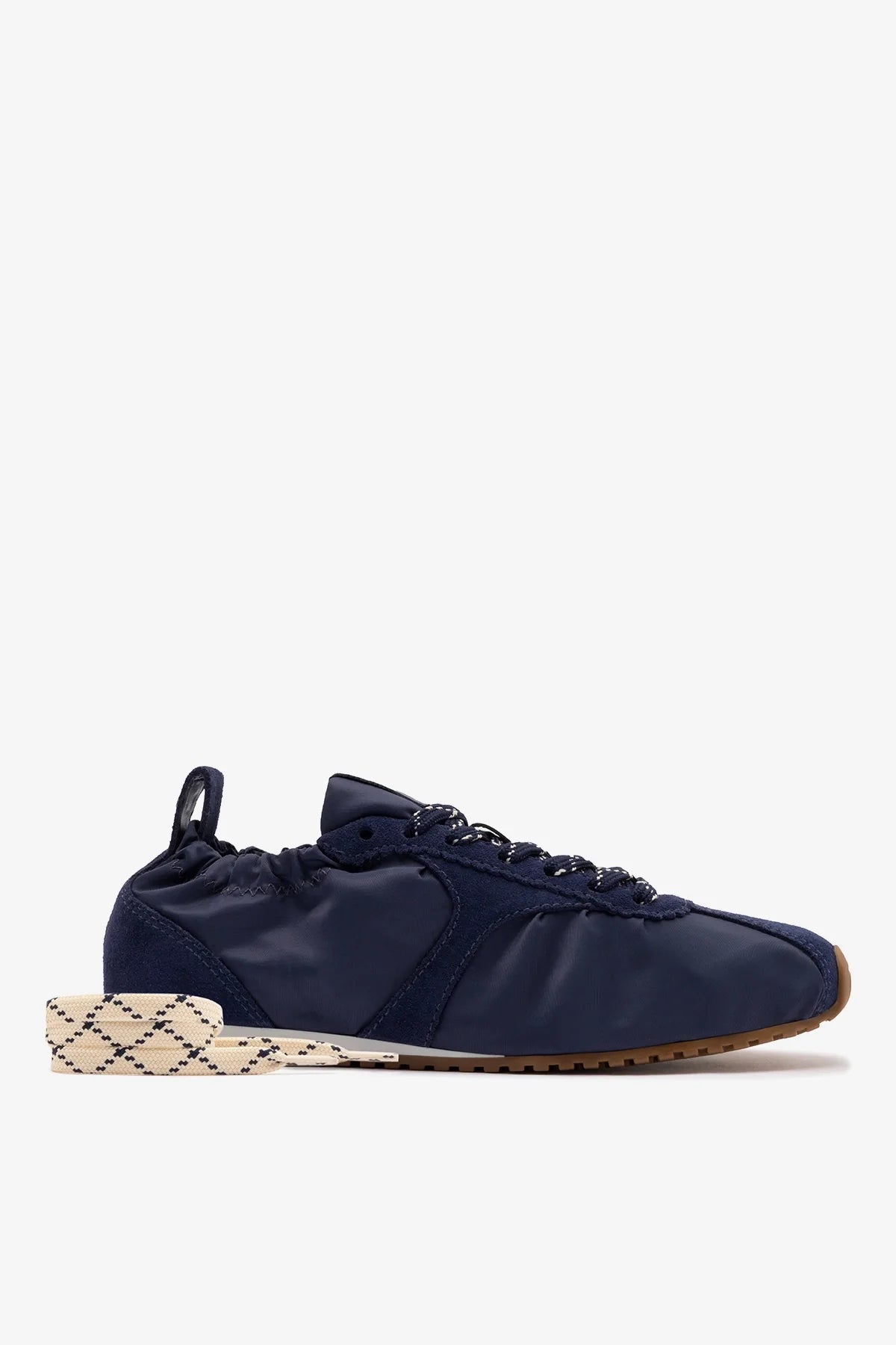 Stella Lite Sneaker In Navy Nylon and Suede