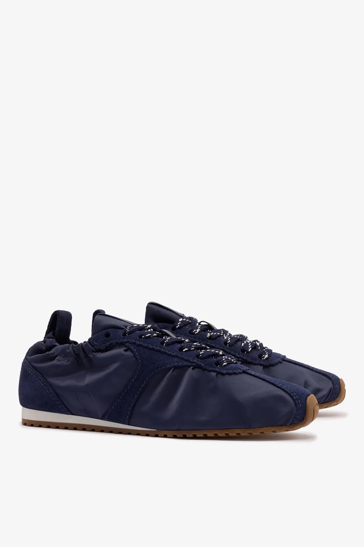 Stella Lite Sneaker In Navy Nylon and Suede