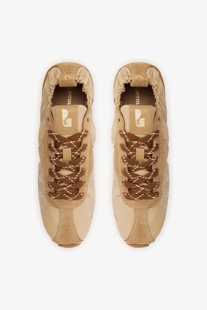 Stella Lite Sneaker In Peanut Nylon and Suede