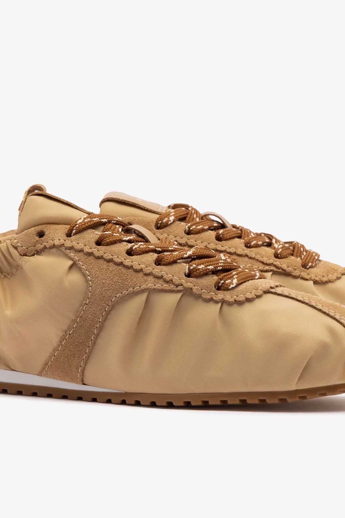 Stella Lite Sneaker In Peanut Nylon and Suede