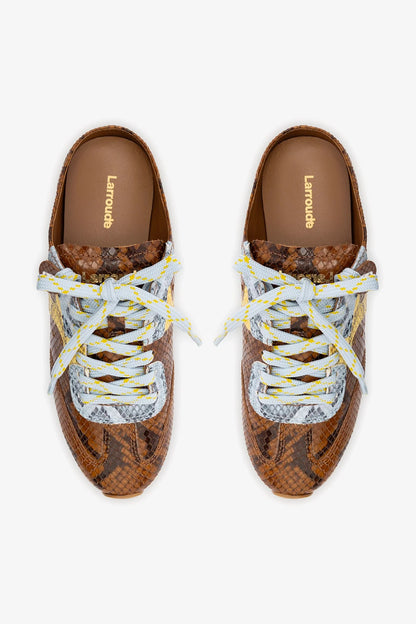 Stella Mule In Python Printed Leather