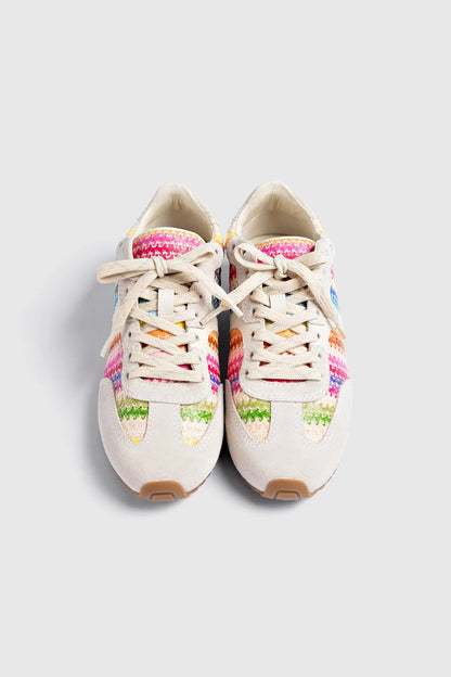 Stella Sneaker Rainbow Raffia