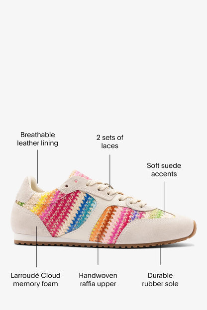 Stella Sneaker Rainbow Raffia