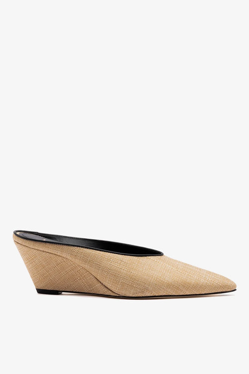Loulou Mule Beige Raffia
