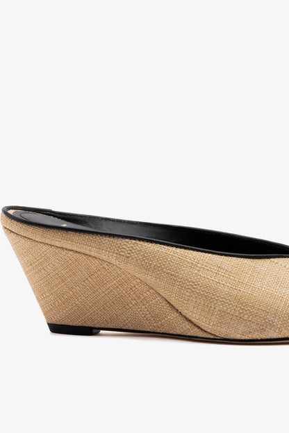 Loulou Mule Beige Raffia