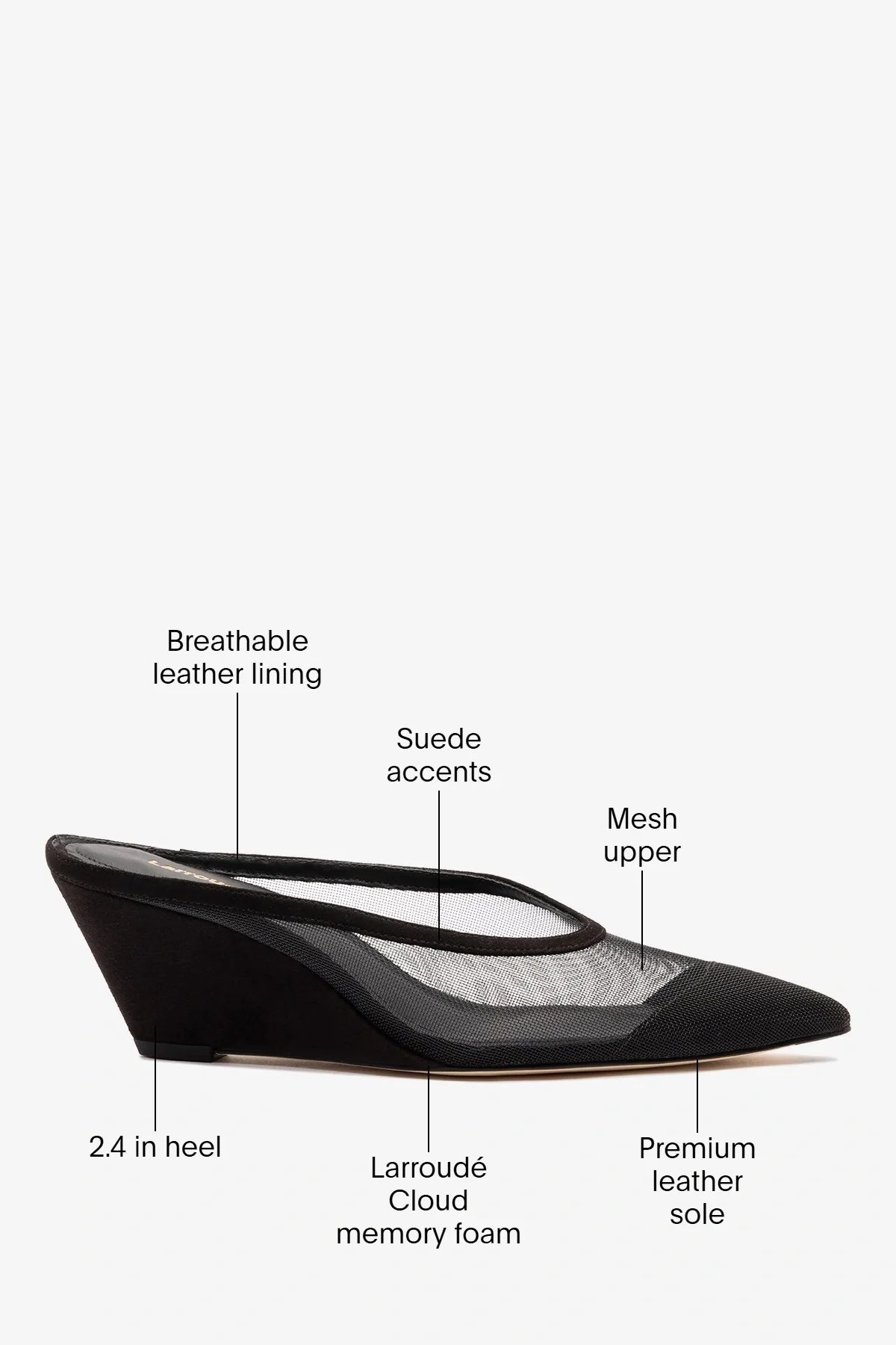 Loulou Mesh Mule Black