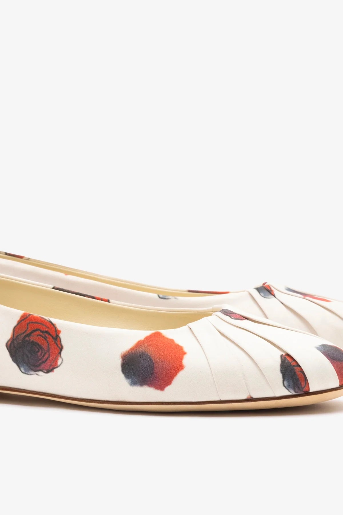 Jonathan Cohen by L.: Ballet Flat Ivory Printed Satin
