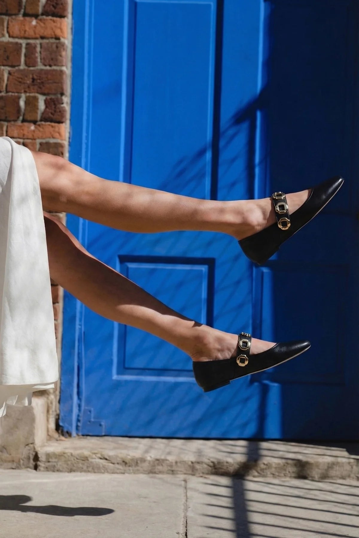 Milan Ballet Flat In Black Leather
