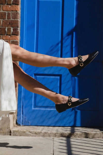Milan Ballet Flat In Black Leather