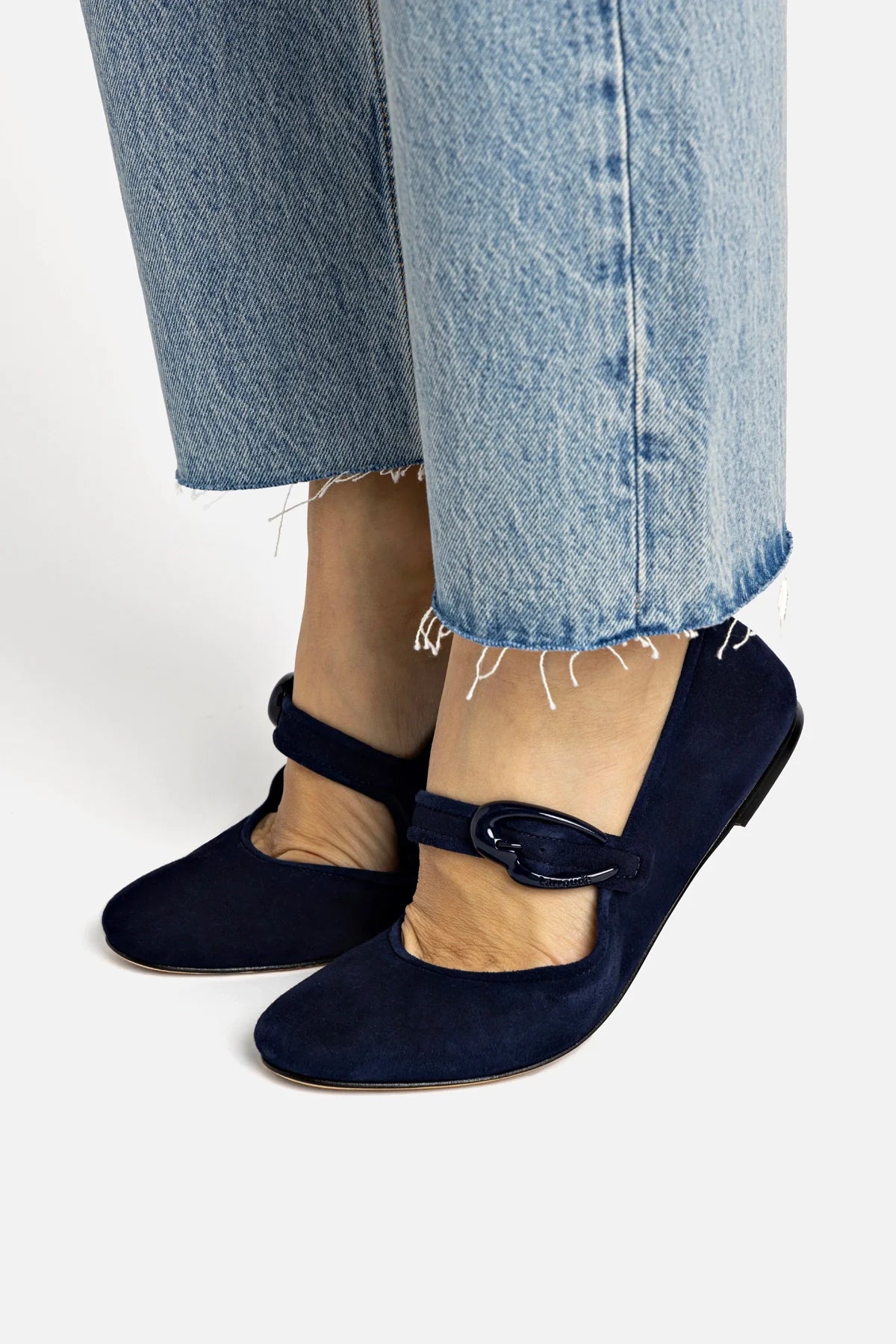 Verona Ballet Flat In Navy Suede