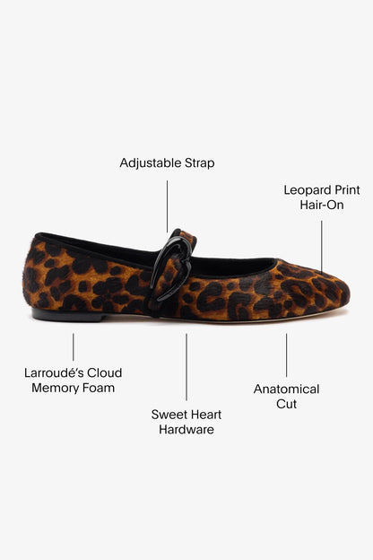 Verona Ballet Flat In Leopard Print Calf Hair