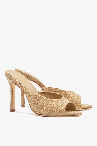 Jasmine Hi Mule Beige Raffia