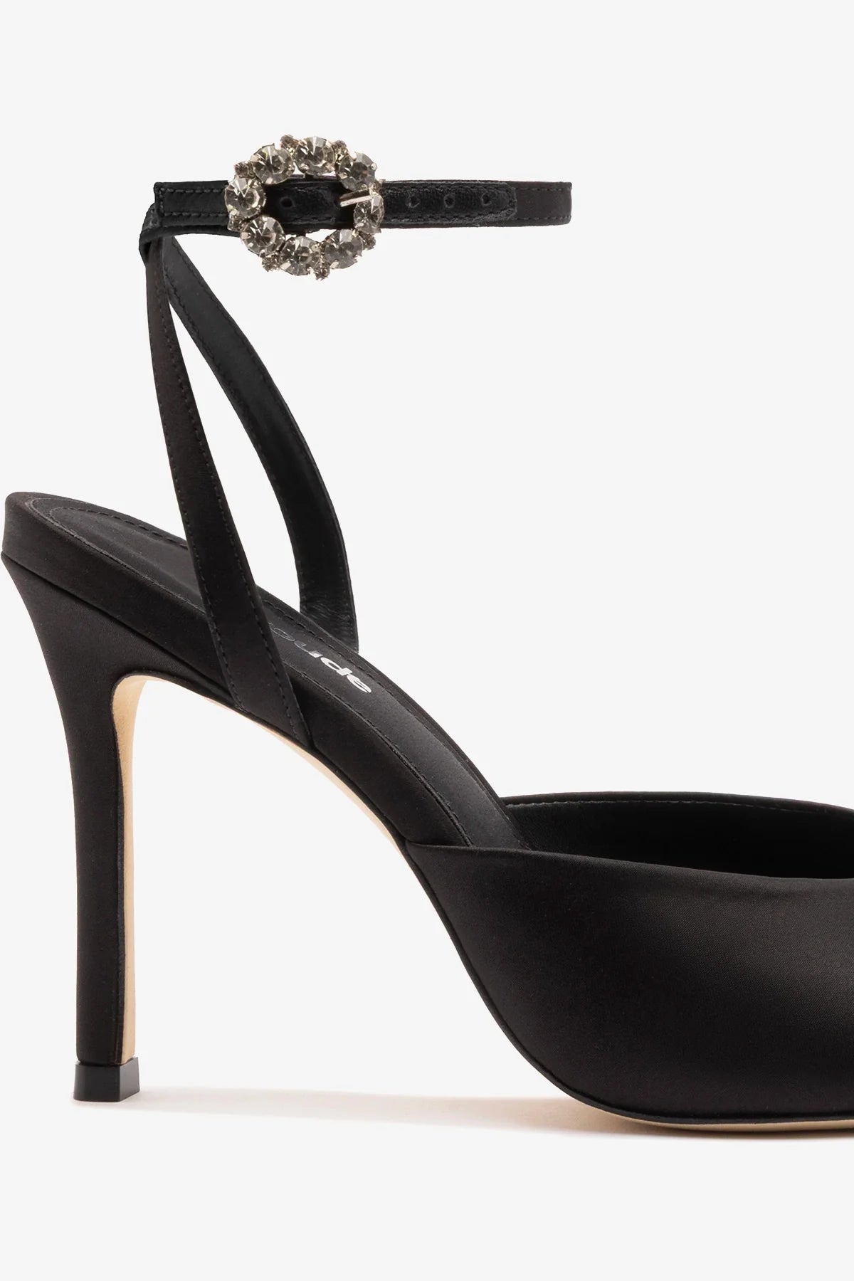 Jasmine Sandal Black Satin