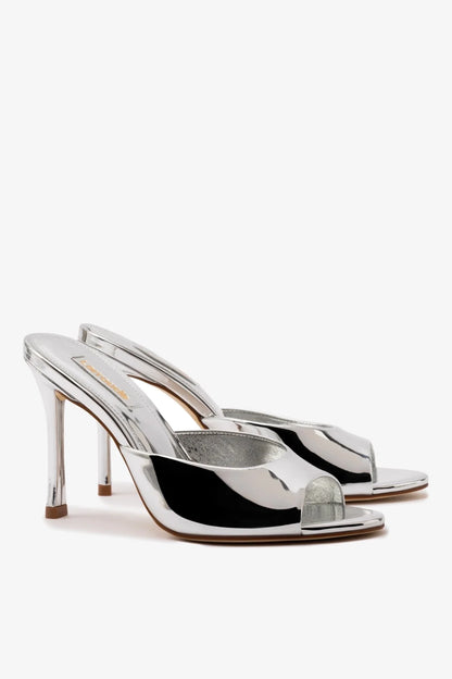 Jasmine Hi Mule In Silver Specchio