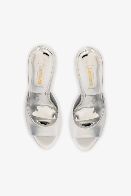 Jasmine Hi Mule In Silver Specchio