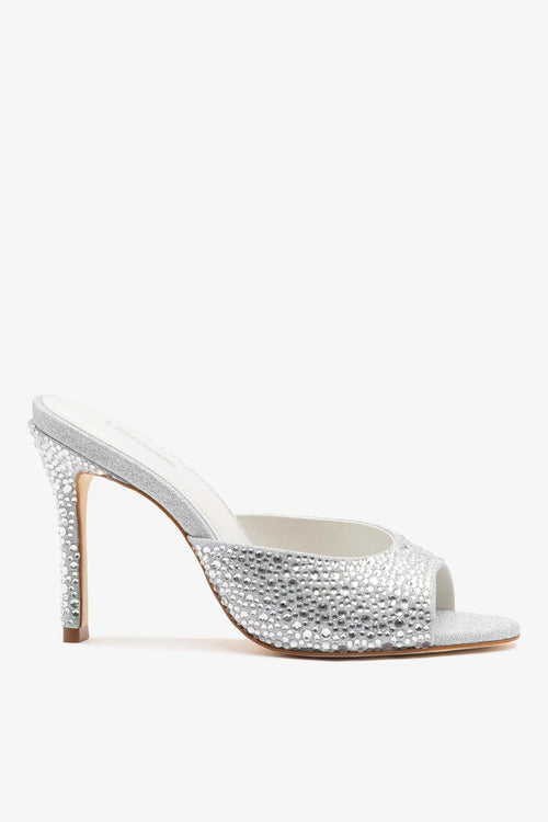 Jasmine Hi Mule Crystal Silver