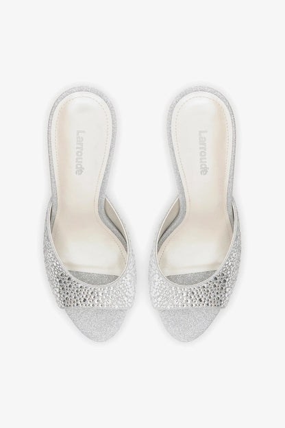 Jasmine Hi Mule Crystal Silver