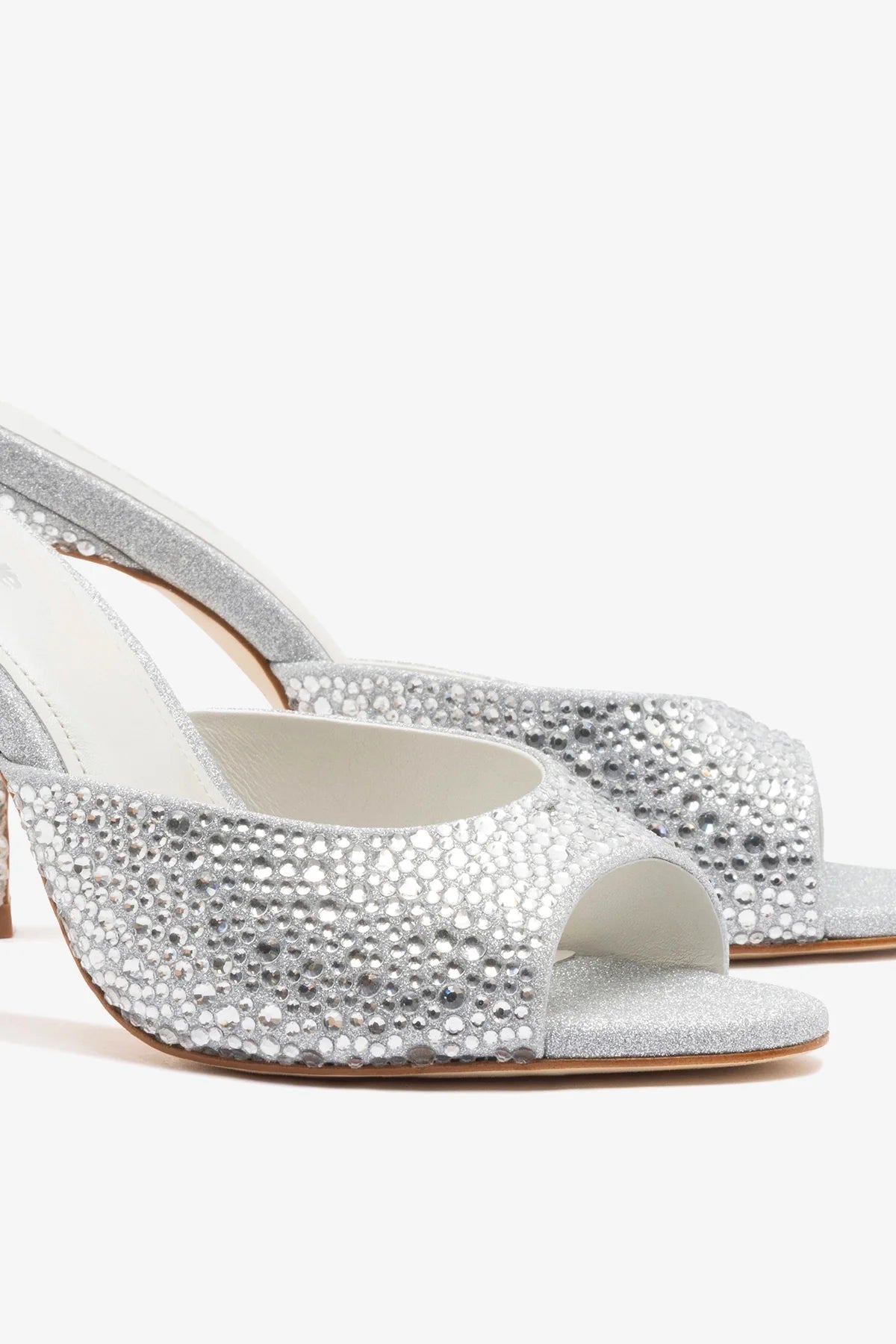 Jasmine Hi Mule Crystal Silver
