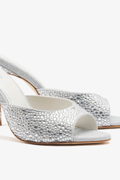 Jasmine Hi Mule Crystal Silver