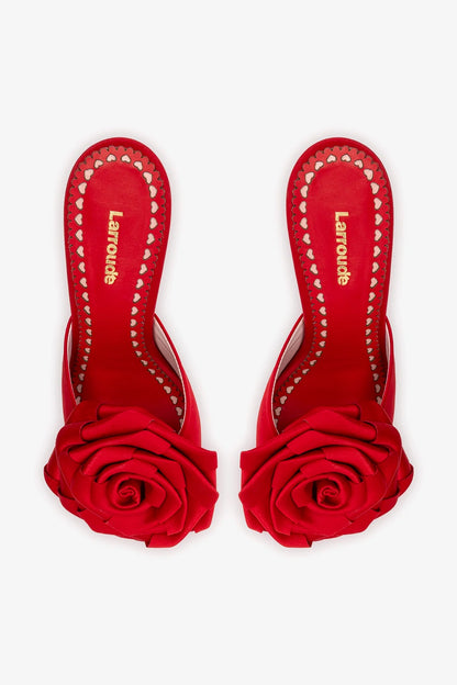 Scarlet Mule In Cherry Satin