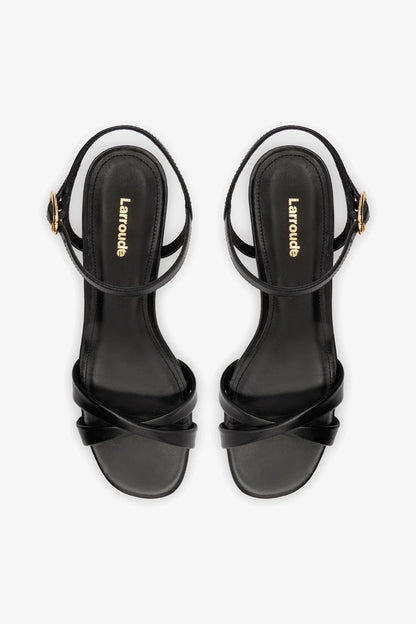 Bianca Low Sandal In Black Leather