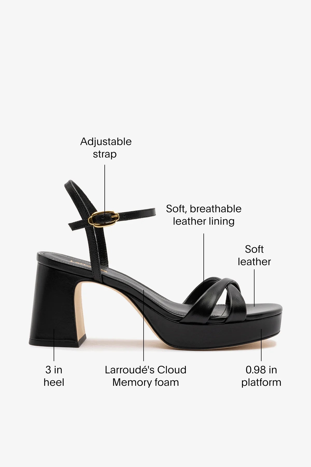 Bianca Low Sandal In Black Leather