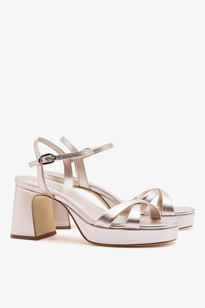 Bianca Low Sandal Champagne Leather