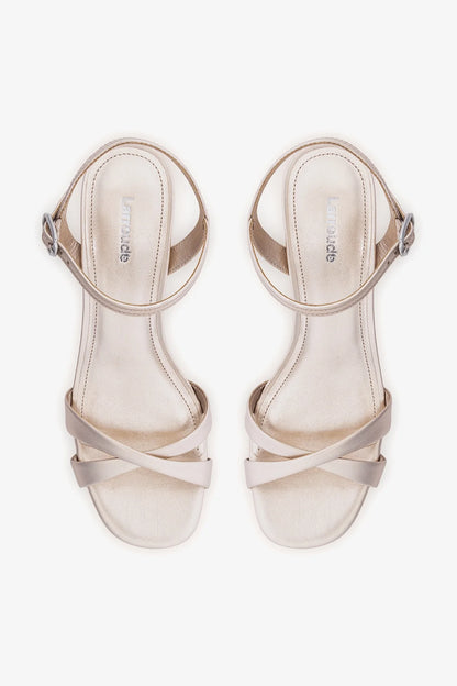 Bianca Low Sandal Champagne Leather