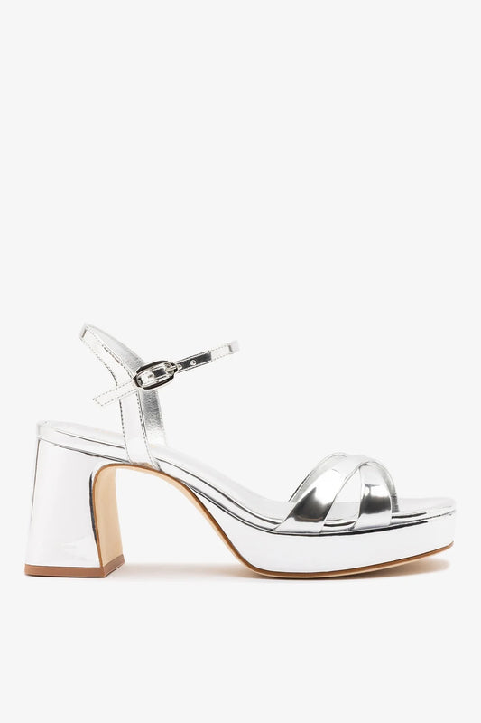 Bianca Low Sandal Silver Specchio