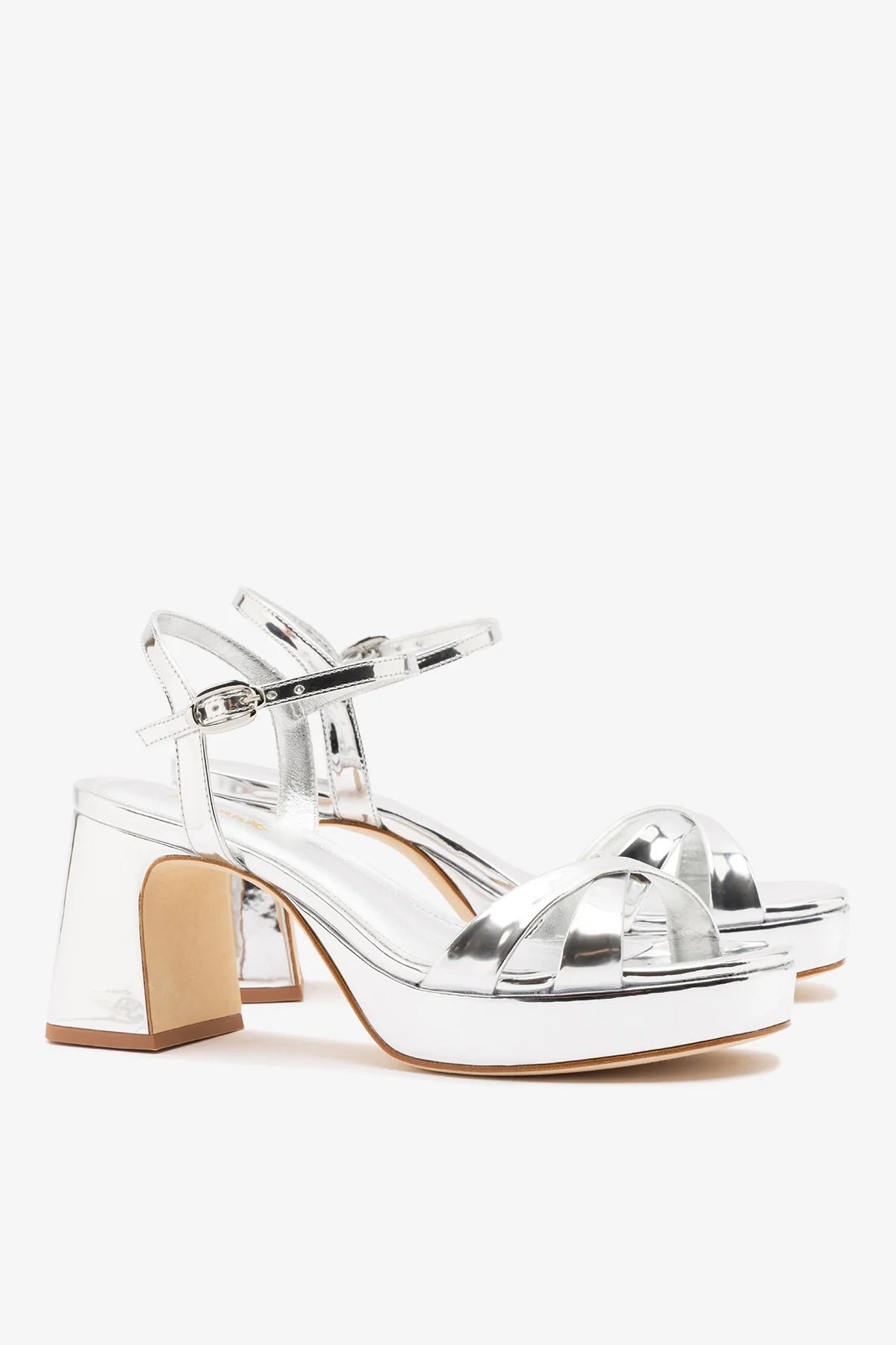 Bianca Low Sandal Silver Specchio