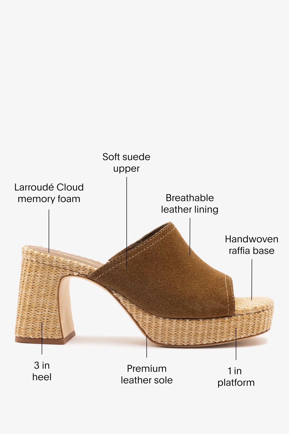 Dolly Low Mule Russet Suede