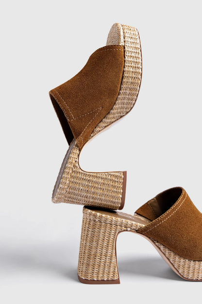 Dolly Low Mule Russet Suede