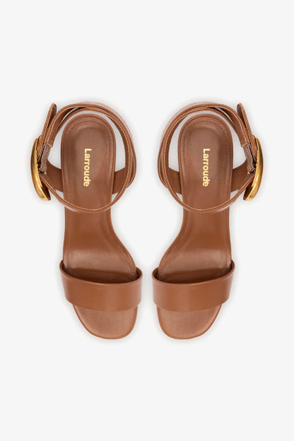 Dolly Verona Low Sandal In Caramel Leather