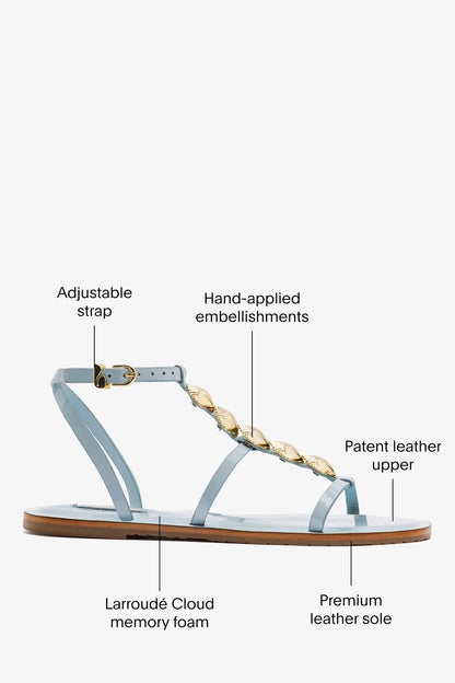 Coquile Flat Sandal Maya Patent Leather